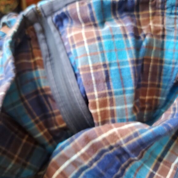 L.L.Bean Women's M Scotch Plaid Flannel Shirt Full Zip Hoodie Warm Relaxed Fit - Picture 13 of 15